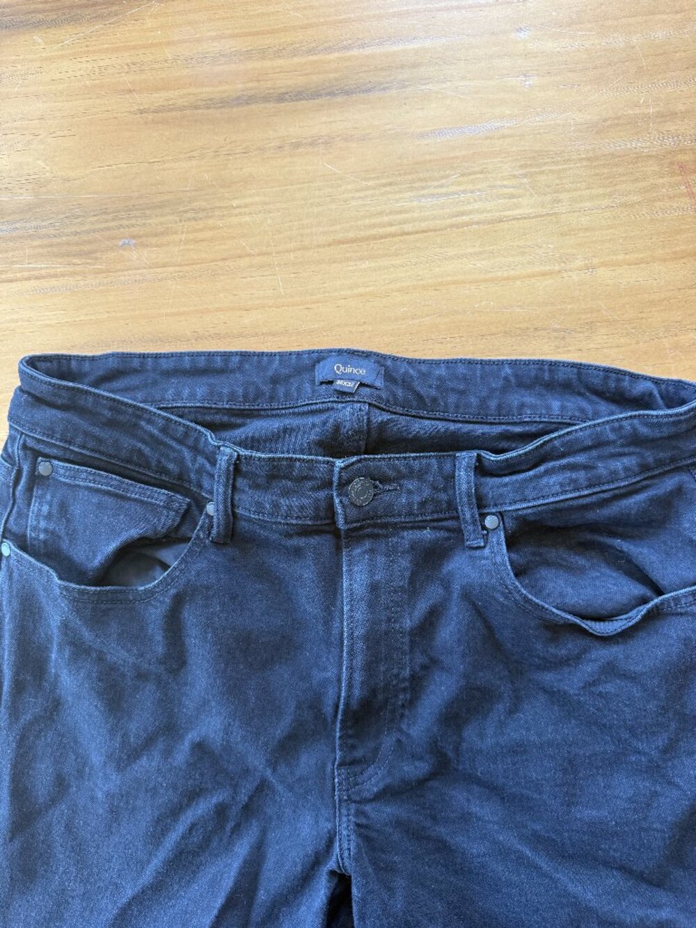 Quince Men's Black Slim Stretch Jeans 36x32